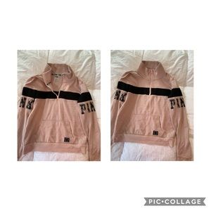Pink quart zip jacket